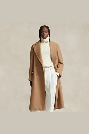 Ralph Lauren Lange kameelhaar keperstof Polo jas