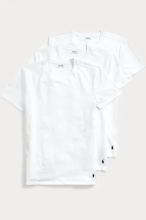 Ralph Lauren 3-pack slim fit T-shirts met ronde hals