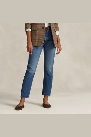 Ralph Lauren Hoge ruime rechte cropped jeans