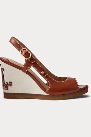 Ralph Lauren Roni gepolijste leren sandaal