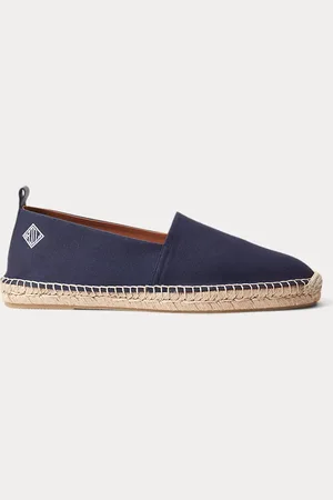 Ralph Lauren Bosworth canvas espadrille met monogram