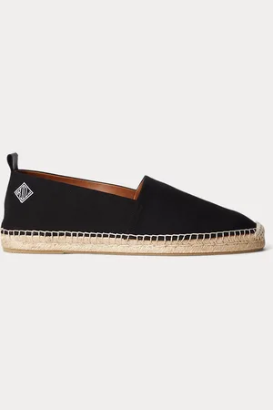 Ralph Lauren Bosworth canvas espadrille met monogram