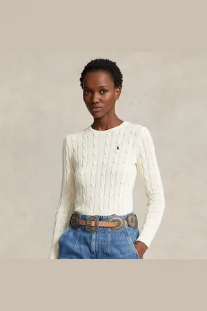 Ralph Lauren Katoenen kabeltrui met ronde hals