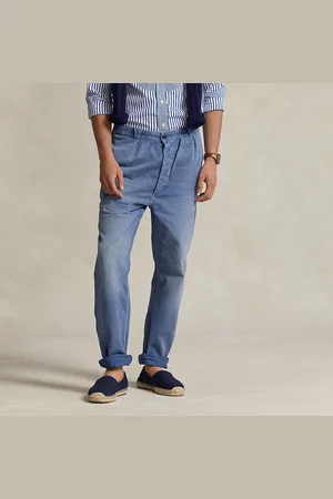 Ralph Lauren Distressed straight fit keperstof broek