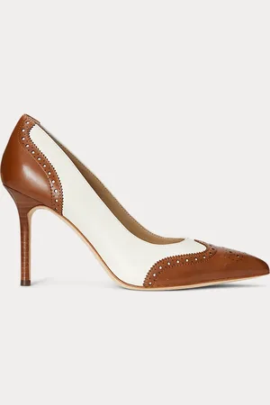 Ralph Lauren Lynden pump van nappa- en gepolijst leer