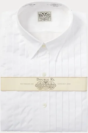 Ralph Lauren Slim fit smokingshirt met Franse manchet