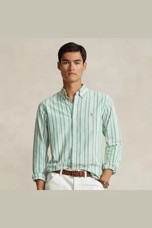 Ralph Lauren Custom fit gestreept Oxford overhemd