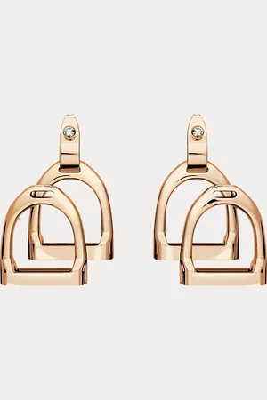 Ralph Lauren Ros??gouden dubbele Stirrup-oorbellen