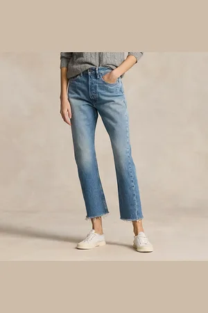 Ralph Lauren Hoge ruime rechte cropped jeans