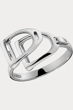 Ralph Lauren Sterling zilveren dubbele Stirrup-ring