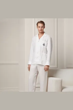 Ralph Lauren Linnen pyjamaset met monogram