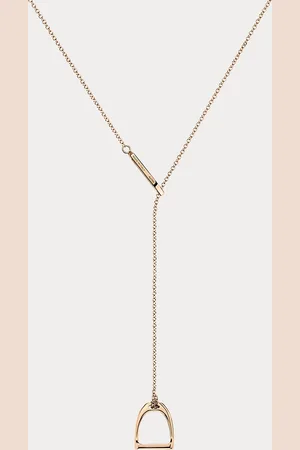 Ralph Lauren Roségouden ketting met stijgbeugel