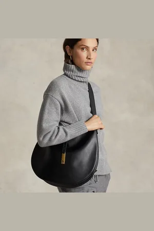 Ralph Lauren Grote kalfsleren Polo ID Shoulder tas