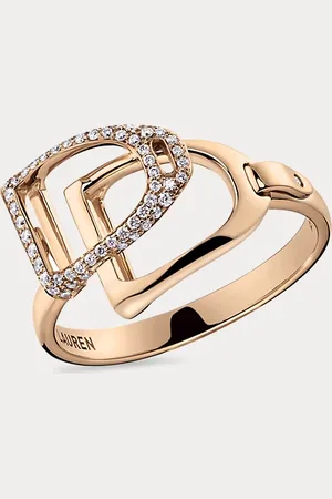 Ralph Lauren Pavé gezette diamanten Stirrup-ring