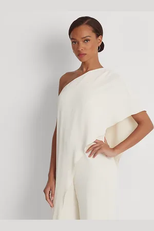 Ralph Lauren Georgette jumpsuit met blote schouder