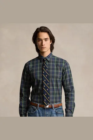 Ralph Lauren Custom fit geruit poplin overhemd