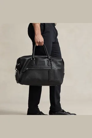 Ralph Lauren Gegranuleerd leren reistas