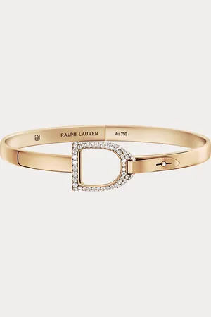 Ralph Lauren Pavé gezette roségouden Stirrup-armband