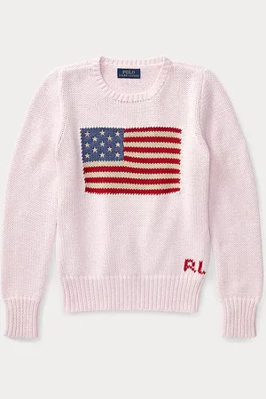 Ralph Lauren Katoenen trui met ronde hals en vlag