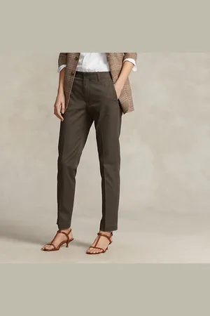 Ralph Lauren Cropped slim fit keperstof chino broek