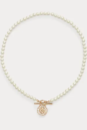 Ralph Lauren Ketting met logohanger en imitatieparel