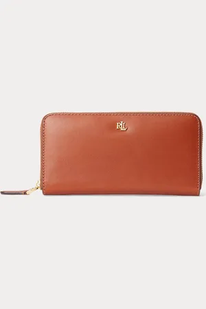 Ralph Lauren Leren continentale portemonnee