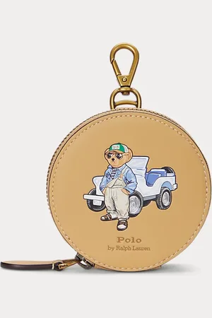Ralph Lauren Leren muntzakje met Polo Bear