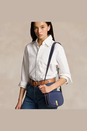 Ralph Lauren Leren Polo ID Mini Saddle tas