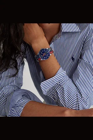 Ralph Lauren 42 MM stalen horloge met polospeler