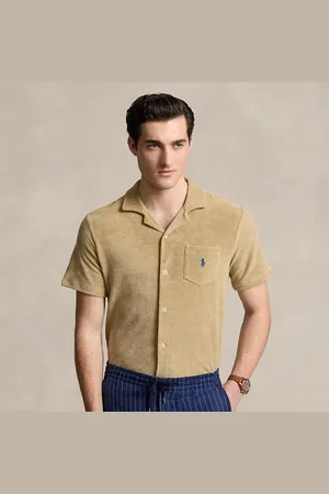 Ralph Lauren Badstof overhemd met Cubaanse kraag