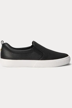 Ralph Lauren Haddley instapsneaker getrommeld leer