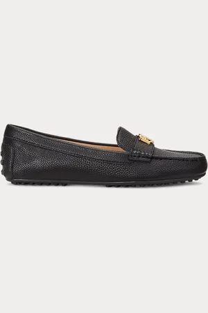 Ralph Lauren Barnsbury gegranuleerd leren mocassins