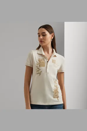 Ralph Lauren Piqúe Polo-shirt met patchwork