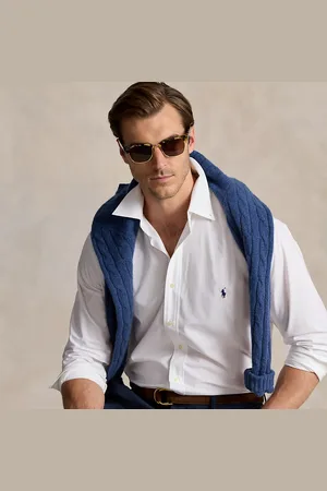 Ralph Lauren Grotere Maten - Poplin overhemd met stretch