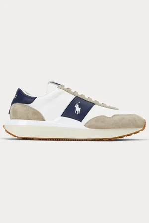 Ralph Lauren Train 89 sneaker met suède inzetstukken