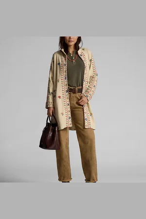 Ralph Lauren Leren tas met handgreep en trekkoord