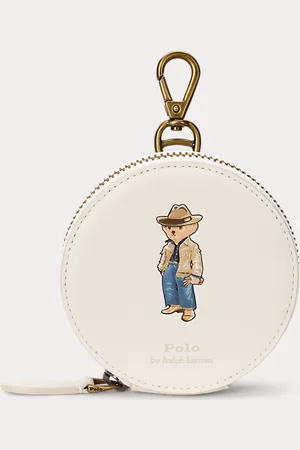 Ralph Lauren Leren munttasje met Polo Bear