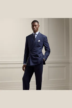 Ralph Lauren Kent handgemaakt wollen serge kostuum