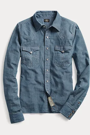 Ralph Lauren Indigo western chambray overhemd
