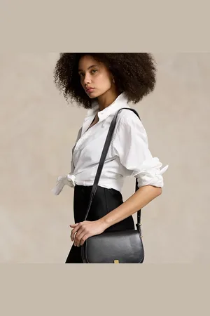 Ralph Lauren Leren Polo ID Saddle tas