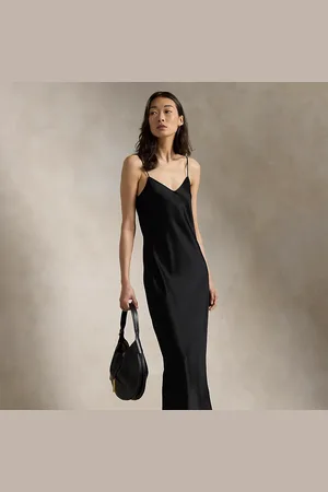 Ralph Lauren Halflange satijnen slipdress