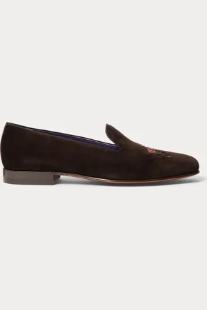 Ralph Lauren Alonzo fluwelen Standing Horse instapper