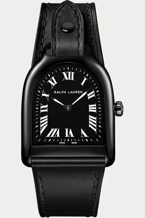 Ralph Lauren Klein stalen horloge met zwarte finish