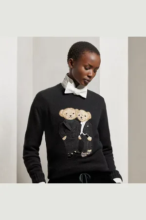 Ralph Lauren Kasjmier trui met Tuxedo Polo Bears