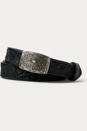 Ralph Lauren Handbewerkte leren riem