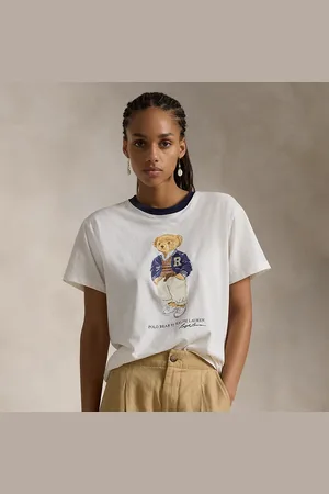 Ralph Lauren Katoenen jersey T-shirt met Polo Bear