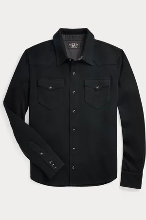 Ralph Lauren Gebreid western overhemd wol-kasjmier