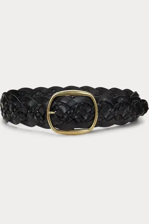 Ralph Lauren Dubbel gevlochten leren riem