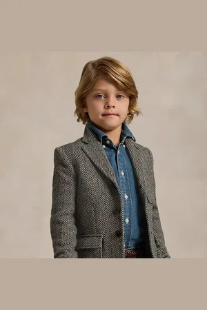 Ralph Lauren Colbert van wolmix met visgraatmotief