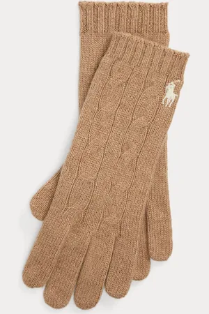 Ralph Lauren Kabelgebreide wollen-kasjmier handschoenen